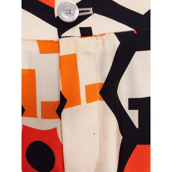 Gucci Printed Silk-Twill Culottes Wide Leg GG 36 - Picture 12 of 16